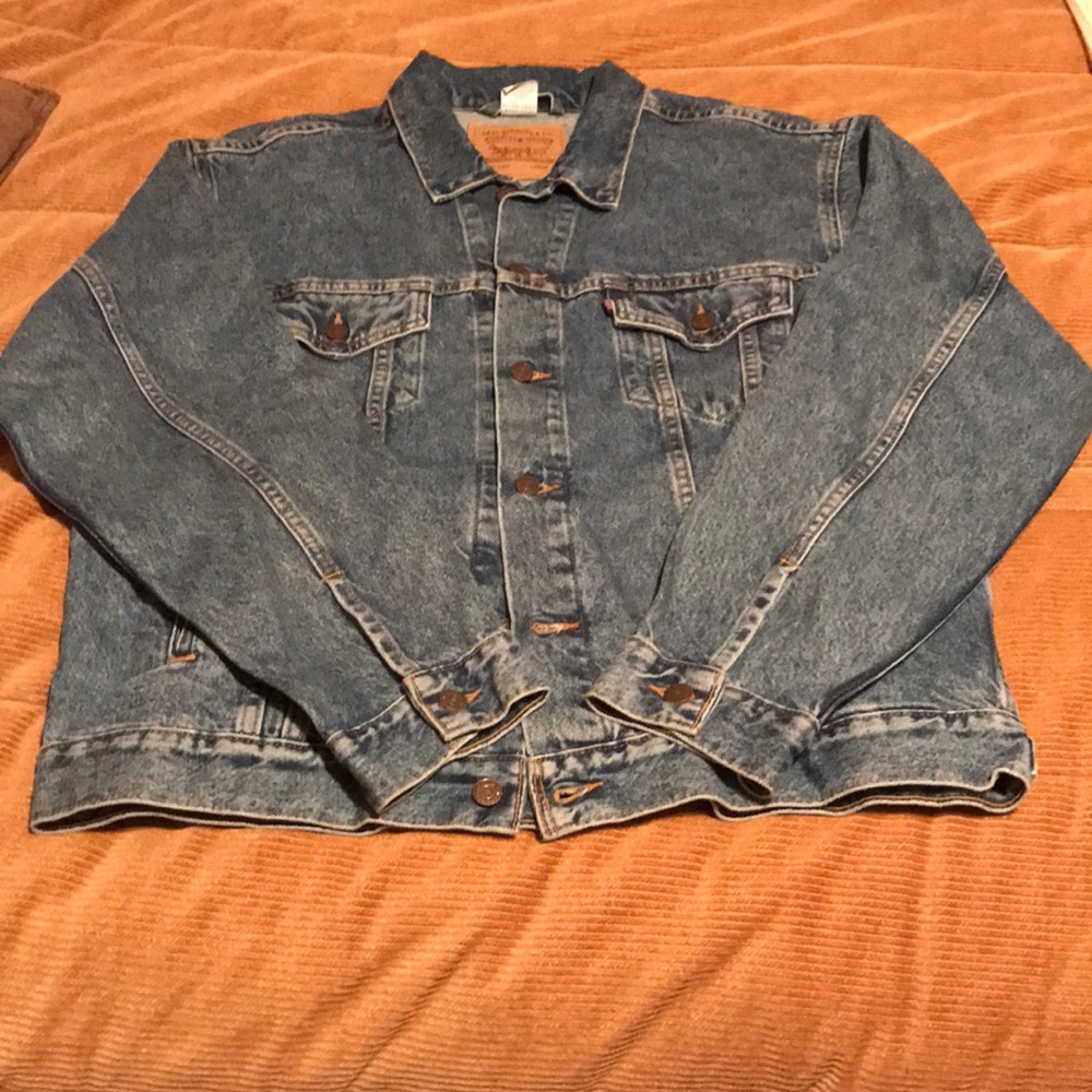 Men Levi Blue Jean Jacket